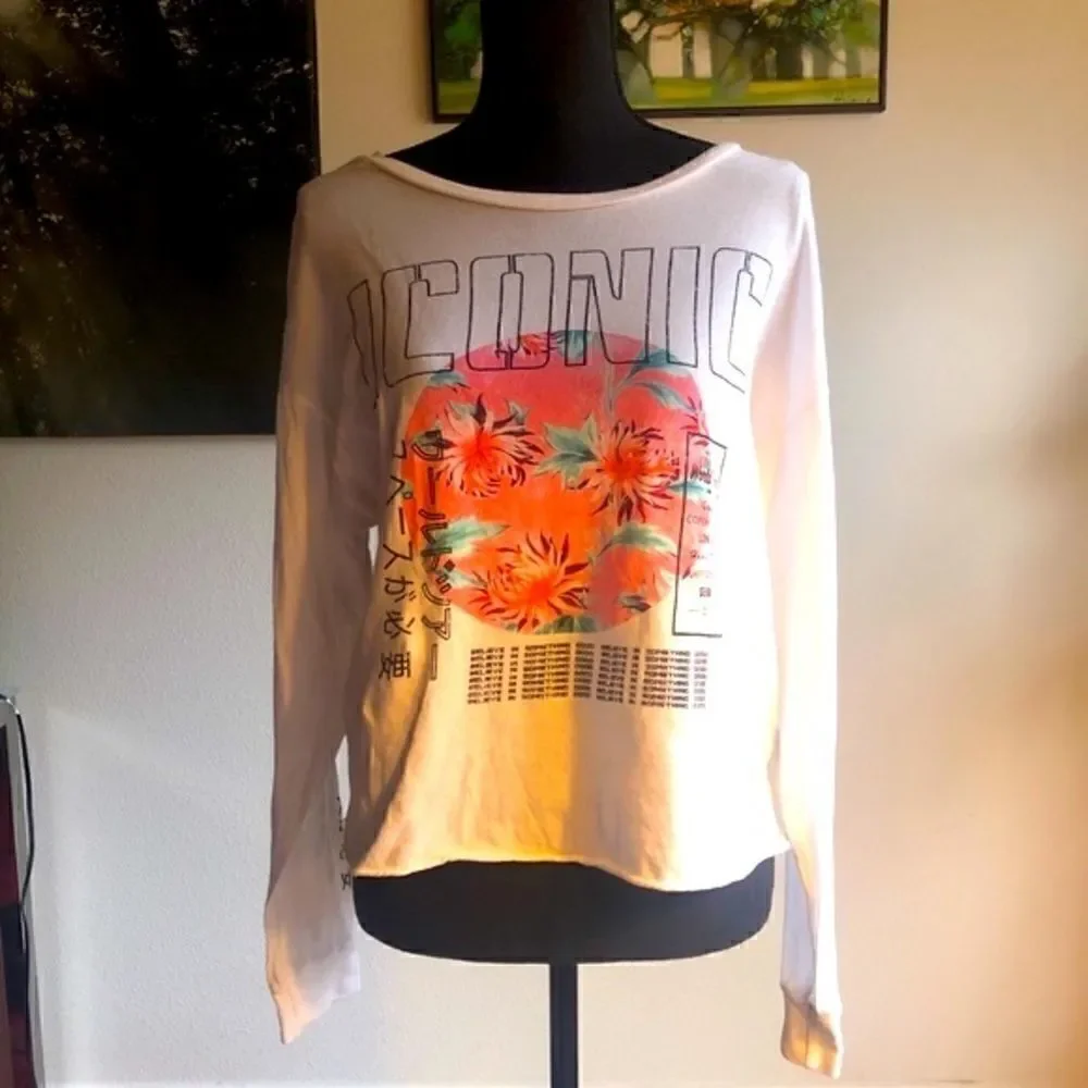 Grayson Threads “Iconic” Cropped Graphic Longsleeve T Shirt